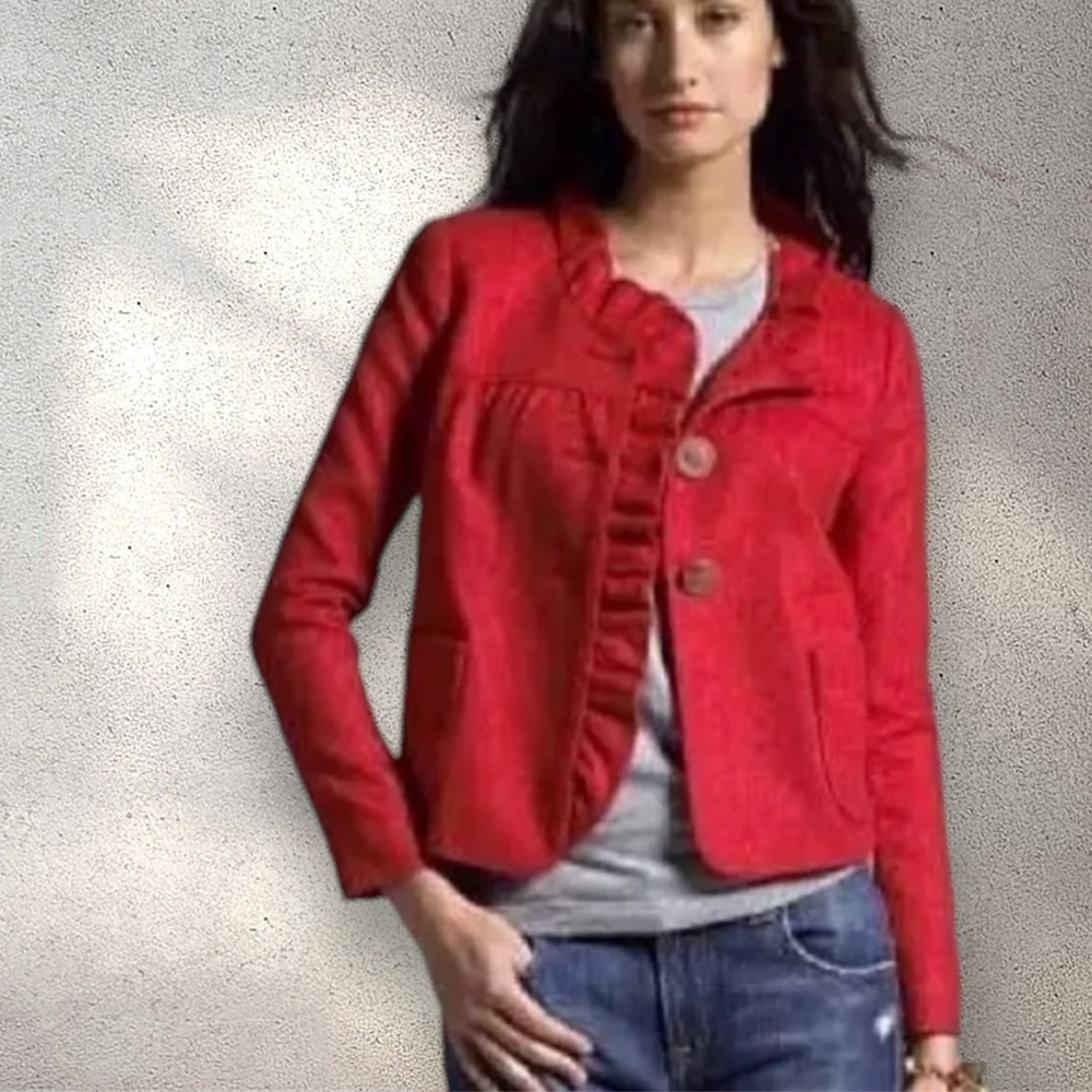 J Crew Fiona Wool Herringbone Blazer Jacket